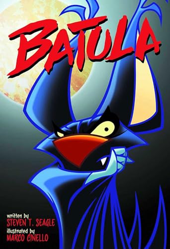 Batula Hc" book cover featuring a cartoon blue bat with red accents.