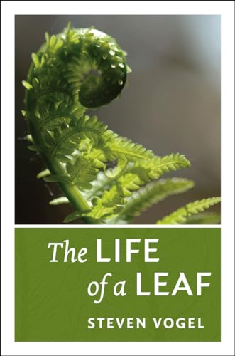 Book cover: close-up of a curled fern frond, titled "The Life of a Leaf".