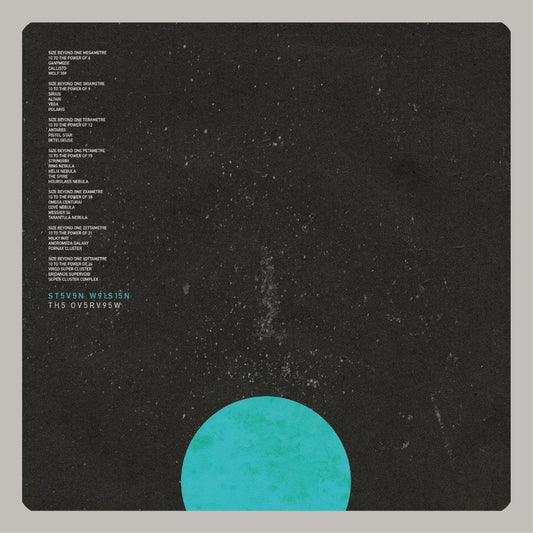 CD cover for Steven Wilson’s “The Overview” featuring cosmic text and shapes.