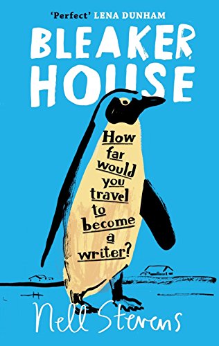 Book cover: "Bleaker House" with illustrated penguin and blue background.