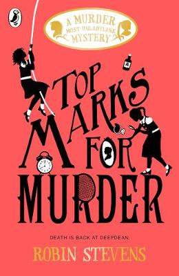 "Book cover with red background, black and yellow text, and silhouetted girls."