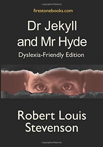 Book cover for "Dr Jekyll and Mr Hyde" with a shadowed face.
