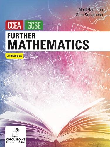 Textbook cover for “Further Mathematics for CCEA GCSE” with equations.