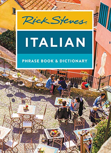 Rick Steves Italian phrase book cover with a cafe scene.