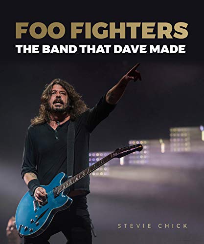 Book cover featuring Dave Grohl playing a blue electric guitar onstage.
