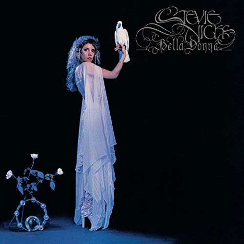 Stevie Nicks album cover, woman in white with a white dove.