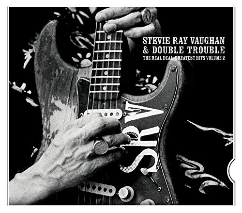 Black and white CD cover featuring hands playing an electric guitar.