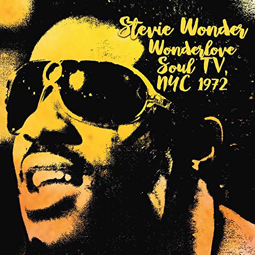 Stevie Wonder in sunglasses, album cover for "Wonderlove" from 1972.