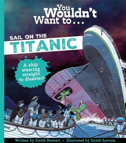 Book cover depicting the Titanic with distressed passengers in a lifeboat.