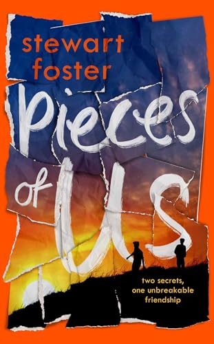Book cover featuring torn paper layers revealing a sunset silhouette of two people.