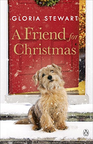 Book cover: "A Friend for Christmas" with a dog in snow.