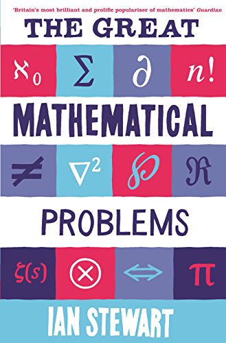 Book cover with mathematical symbols and the title "The Great Mathematical Problems.