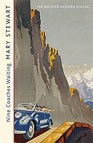 Book cover showing a blue vintage car driving along a mountain road.