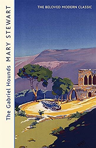 Book cover illustration of a vintage car on a winding road near stone ruins.