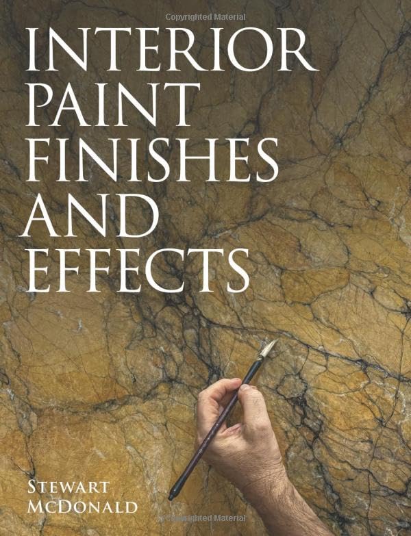 Colorful paint swatches and finish examples on a neutral background in a book format.