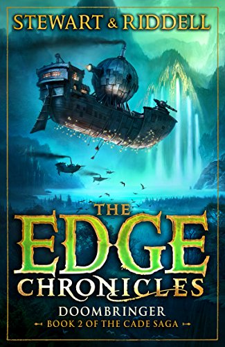 Book cover with a dark, steampunk airship and the title "The Edge Chronicles: Doombringer".