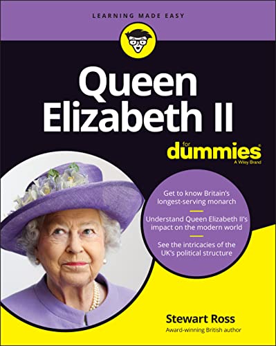 Book cover featuring Queen Elizabeth II in a purple hat and suit.