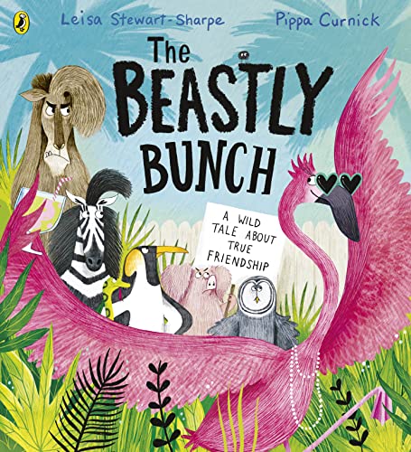 Book cover featuring a group of diverse, illustrated animals in a jungle setting.