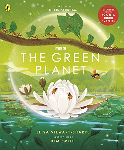 Book cover featuring illustrated plants, insects, and the title "The Green Planet".
