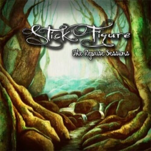 CD cover for "Stick Figure - Reprise Sessions" with forest scene.