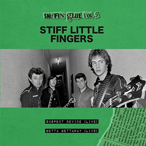 Stiff Little Fingers record cover featuring a black and white band photo.