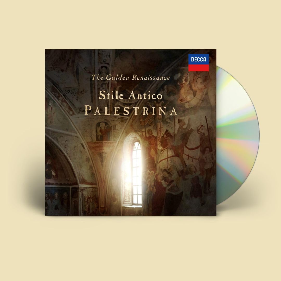 CD case with Renaissance painting and reflective disc beside it.