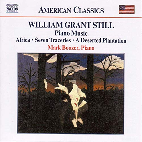 CD cover for William Grant Still’s piano music with a forest painting.