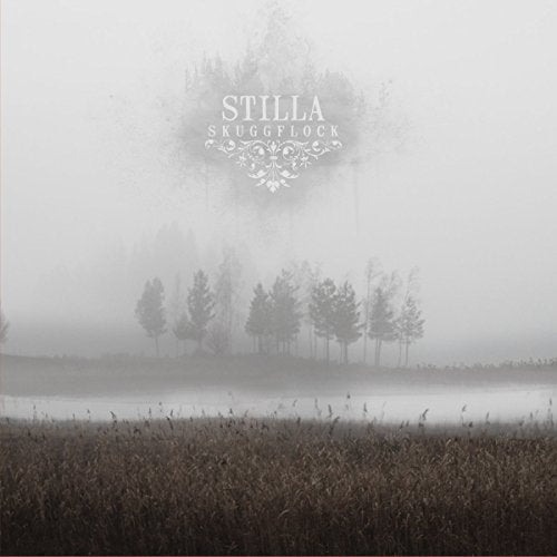 CD cover: foggy landscape with trees and ornate white text.