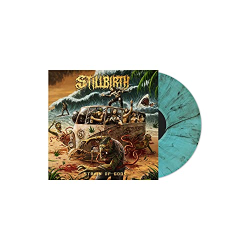 Vinyl record with colorful album art depicting a zombie-themed van scene.