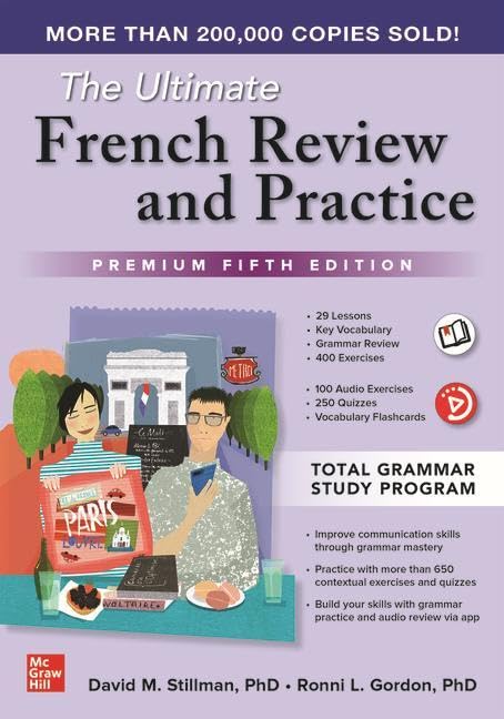 French textbook cover with illustration of Paris and learning icons.