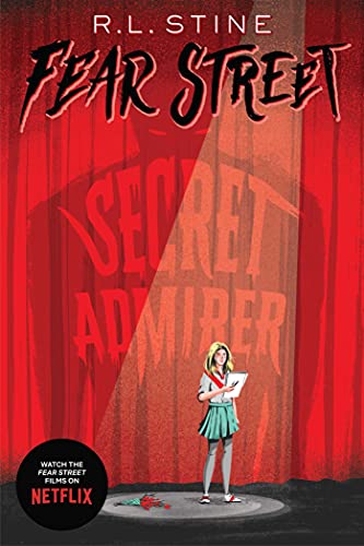 Fear Street book cover: girl with letter, red curtain backdrop.