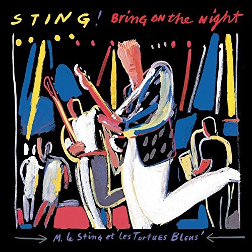 CD cover for Sting’s “Bring On The Night” with abstract painted figures.
