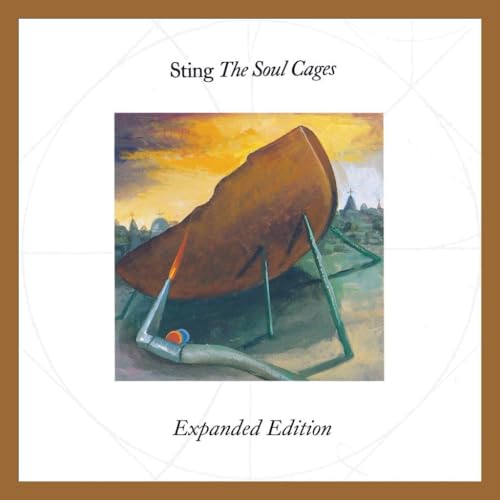 CD cover for Sting’s “The Soul Cages” with a surreal, rocky landscape.