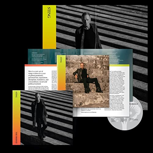 Sting The Bridge CD album art featuring black and white photos and lyric booklets.