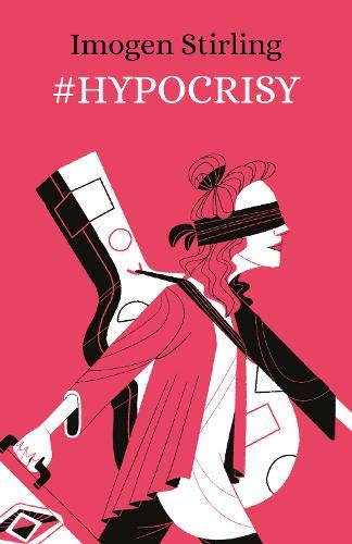 Red book cover with illustration of a blindfolded woman and phone.