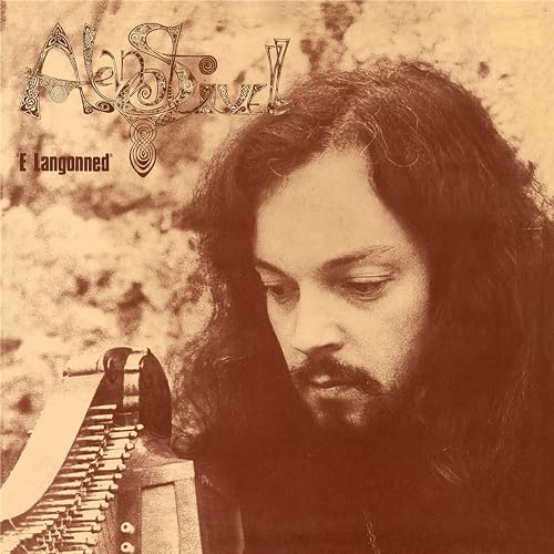 Alan Stivell album cover: portrait of a man with a harp.