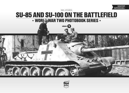 World War Two Soviet tanks SU-85 and SU-100 with soldiers.