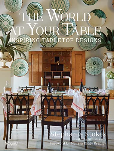 Book cover featuring a dining room with decorative plates and wooden furniture.