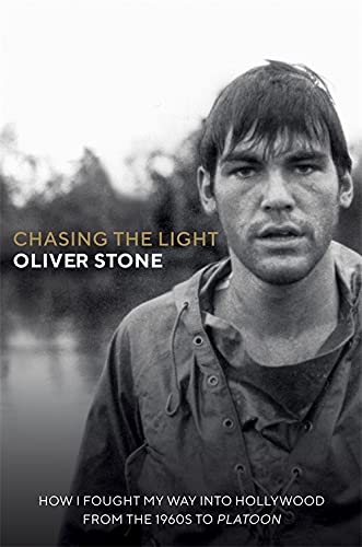 Book cover featuring a young Oliver Stone, memoir “Chasing The Light”.