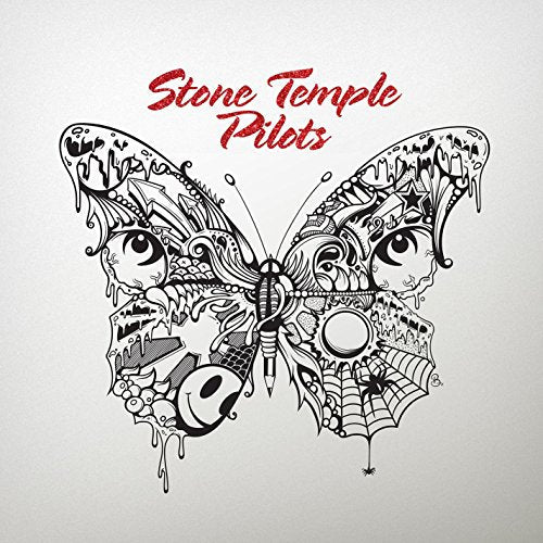 Stone Temple Pilots album cover: detailed butterfly illustration in black ink.