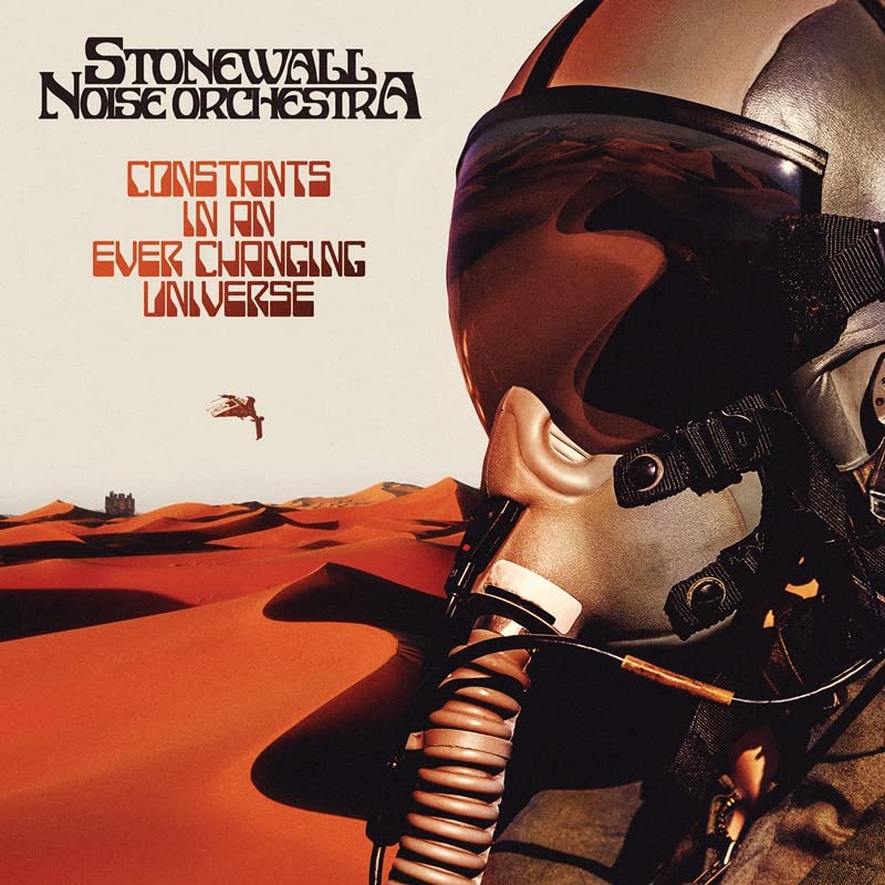 Vinyl album cover featuring a person in a space helmet and desert landscape.