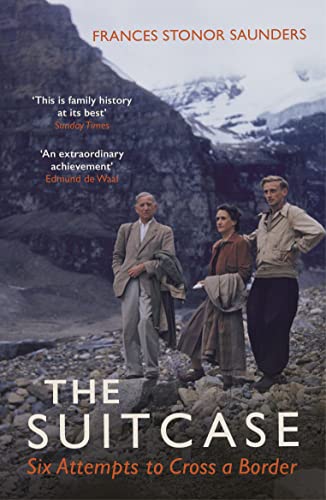 Book cover: three people standing near mountains, titled "The Suitcase".