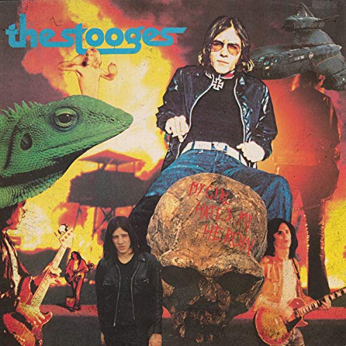 The Stooges album cover featuring Iggy Pop, a lizard, and a tortoise.