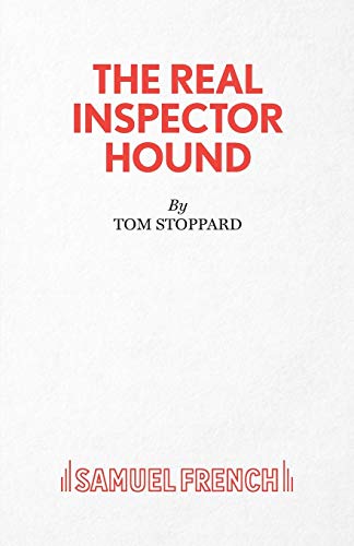 Red text on white cover: "The Real Inspector Hound" play script.