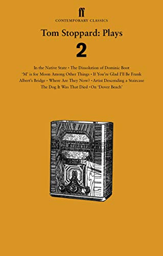Book cover for Tom Stoppard Plays 2, with a sketched radio illustration.