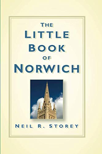 Book cover: "The Little Book of Norwich" with cathedral spire image.