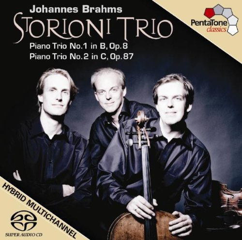 Storioni Trio album cover featuring three musicians with instruments.