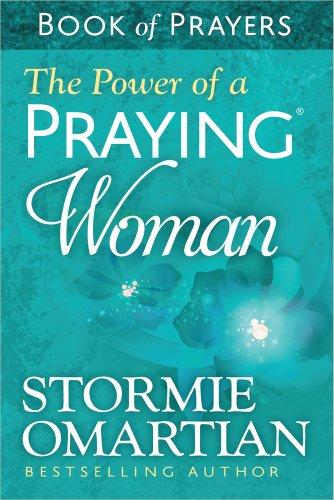 Book cover for The Power of a Praying Woman by Stormie Omartian on teal background.