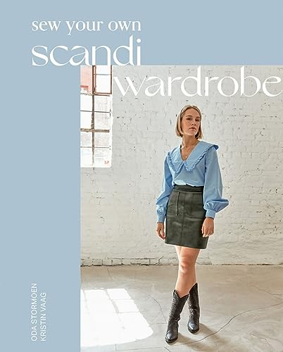 Book cover showing a woman wearing a blue ruffled blouse and dark skirt.