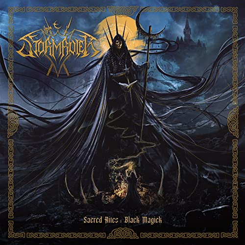 CD cover: hooded figure with staff before a moon and castle.